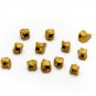 Gold Floral Buds Beads Making jewelry,  Flower Beads Polymer Clay , Craft  Gold