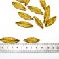 Gold Eucalyptus Leaves polymer clay beads  1.4" - 1.6"(3,5cm- 4 cm), &ETH;&iexcl;raft leafs for jewelry.