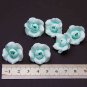 Light Mint Roses Beads (5pcs) Handmade Flower Beads Polymer clay beads 0.8 "-1" (2-2.5 cm)