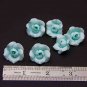 Light Mint Roses Beads (5pcs) Handmade Flower Beads Polymer clay beads 0.8 "-1" (2-2.5 cm)