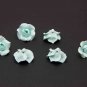 Light Mint Roses Beads (5pcs) Handmade Flower Beads Polymer clay beads 0.8 "-1" (2-2.5 cm)