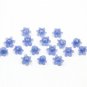 Lucite flower is made of polymer clay, Blue Lucite flower beads (10 pcs), Blue lilies flower beads