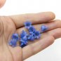 Lucite flower is made of polymer clay, Blue Lucite flower beads (10 pcs), Blue lilies flower beads
