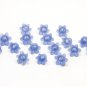 Lucite flower is made of polymer clay, Blue Lucite flower beads (10 pcs), Blue lilies flower beads