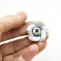 Light Silver Roses Flowers Beads (5pcs)-0,8"-0,88" (2-2,2cm), Rose Beads making jewelry