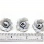 Light Silver Roses Flowers Beads (5pcs)-0,8"-0,88" (2-2,2cm), Rose Beads making jewelry