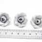 Light Silver Roses Flowers Beads (5pcs)-0,8"-0,88" (2-2,2cm), Rose Beads making jewelry