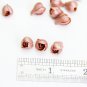 Pearl Brown Buds Roses Beads (10pcs) Brown Roses Flower Beads Polymer clay 0,24"-0,28"(0,6-0,7cm)