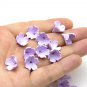Lilac Flowers Beads Polymer Clay (Set 10 pcs), Floral Beads Jewelry Making 0.4"-0.48"(10-12mm)