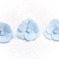 Blue Flower Beads Jewelry Making (Set 3 pcs), Poppy flower Beads Clay, Floral Beads Clay 1.2" (3 cm)