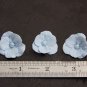 Blue Flower Beads Jewelry Making (Set 3 pcs), Poppy flower Beads Clay, Floral Beads Clay 1.2" (3 cm)