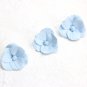 Blue Flower Beads Jewelry Making (Set 3 pcs), Poppy flower Beads Clay, Floral Beads Clay 1.2" (3 cm)