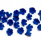 Dark Blue flower Beads Polymer Clay 0.4"-0,48"(9-10mm), Floral Beads Jewelry Making