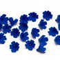 Dark Blue flower Beads Polymer Clay 0.4"-0,48"(9-10mm), Floral Beads Jewelry Making