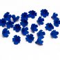 Dark Blue flower Beads Polymer Clay 0.4"-0,48"(9-10mm), Floral Beads Jewelry Making