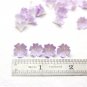 Lilac / White Flower Beads for jewelry (SET 10 pcs ) Craft supplies Jewelry 0,4" (10-12 mm )