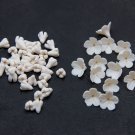 Ivory Flowers and Buds Polymer Clay , Floral beads, Weding Beads Jewelry Making,