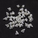 White Buds flowers 1 cm, Floral Buds beads with three petals, Supplies beads