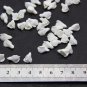 White Buds flowers 1 cm, Floral Buds beads with three petals, Supplies beads