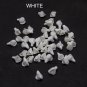 White Buds flowers 1 cm, Floral Buds beads with three petals, Supplies beads