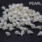 White Buds flowers 1 cm, Floral Buds beads with three petals, Supplies beads