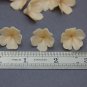 Beige Flower Beads Polymer Clay, Small  Floral Beads 0.8"(2 cm), Flower Jewelry Making