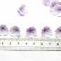 White/Lilac Flower Beads Jewelry Making 0,6" (1.5 cm ), Lilac inside the flower white outside