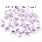 White/ Lilac Flower Beads Polymer Clay 0,4" (10-12 mm ), Craft supplies Jewelry Making