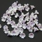 White/ Lilac Flower Beads Polymer Clay 0,4" (10-12 mm ), Craft supplies Jewelry Making