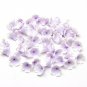 White/ Lilac Flower Beads Polymer Clay 0,4" (10-12 mm ), Craft supplies Jewelry Making