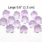 White/Lilac Flower Beads Jewelry Making 0,6" (1.5 cm ), Lilac outside the flower, white inside.