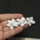 White Flower Beads polymer clay 1.4"(3cm),  Wedding Beads clay
