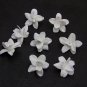 White Flower Beads polymer clay 1.4"(3cm),  Wedding Beads clay