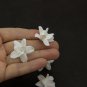White Flower Beads polymer clay 1.4"(3cm),  Wedding Beads clay