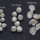 Pearl Buds Roses Flower Beads Polymer clay  10-20 mm, Floral beads making jewelry,