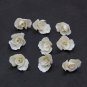 Pearl Buds Roses Flower Beads Polymer clay  10-20 mm, Floral beads making jewelry,