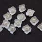 White Roses Flower Beads Polymer clay 0.8"( 2cm), Floral beads making jewelry,