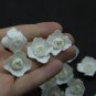 White Roses Flower Beads Polymer clay 0.8"( 2cm), Floral beads making jewelry,