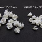 Polymer Clay Yucca Flower and Bud for Jewelry Making, White Flower Beads Polymer Clay
