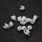 Polymer Clay Yucca Flower and Bud for Jewelry Making, White Flower Beads Polymer Clay