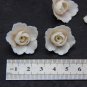 Pearl Beige Buds Roses Flower Beads Polymer clay Floral beads making jewelry,