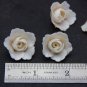 Pearl Beige Buds Roses Flower Beads Polymer clay Floral beads making jewelry,