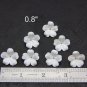 White Flower Beads Polymer clay  14-20 mm, Floral beads making jewelry,