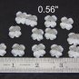 White Flower Beads Polymer clay  14-20 mm, Floral beads making jewelry,