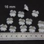 White Flower Beads Polymer clay  14-20 mm, Floral beads making jewelry,