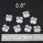 White Flower Beads Polymer clay  14-20 mm, Floral beads making jewelry,
