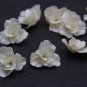 White Flower Beads polymer clay 1"(2.5cm),  Wedding Beads clay