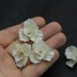 White Flower Beads polymer clay 1"(2.5cm),  Wedding Beads clay