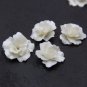 Handmade Flower Beads polymer clay 1"(2.5cm),  Pearl Wedding Beads clay