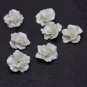 Handmade Flower Beads polymer clay 1"(2.5cm),  Pearl Wedding Beads clay
